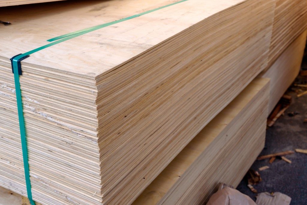 stack of plywood