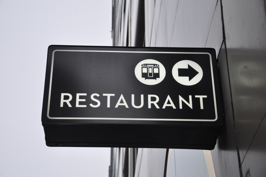 a restaurant sign