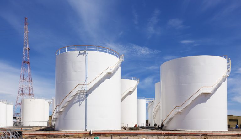 petroleum business with huge tanks